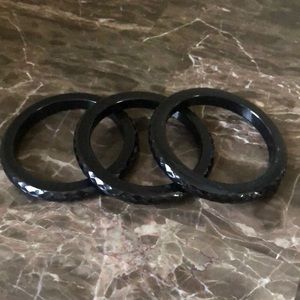 Black bracelets (set of 3)